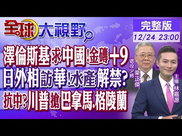 澤倫斯基求中國!金磚+9｜日本外相訪華!水產解禁?｜抗中?川普搶巴拿馬.格陵蘭【全球大視野】20241224完整版 @全球大視野Global_Vision