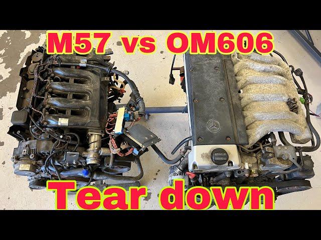 M57 vs OM606 teardown, comparison, valve sizes, weight, cost, m57tu