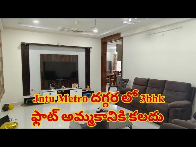 Fully furnished 3bhk flat for sale in Hyderabad [ Near Metro ]