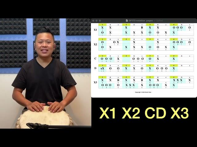Djembe Flow Solo Phrases (DF173) - Advance Ternary 2 Solo
