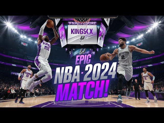 "Spurs vs Kings Full Game Highlights | NBA 2024 Top Plays, Clutch Moments, and Key Performances"