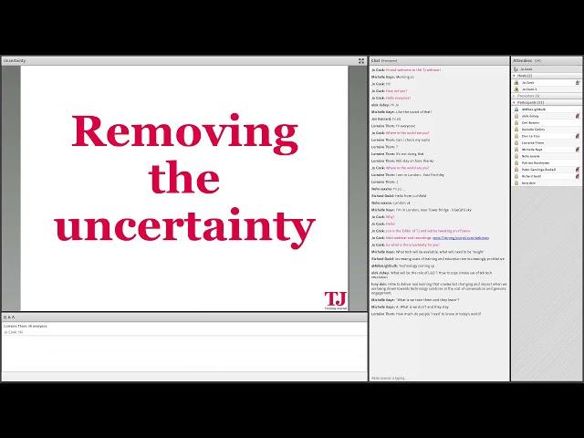 #TJwow bonus webinar recording: Taking the uncertainty out of the future role of L&D February 2018