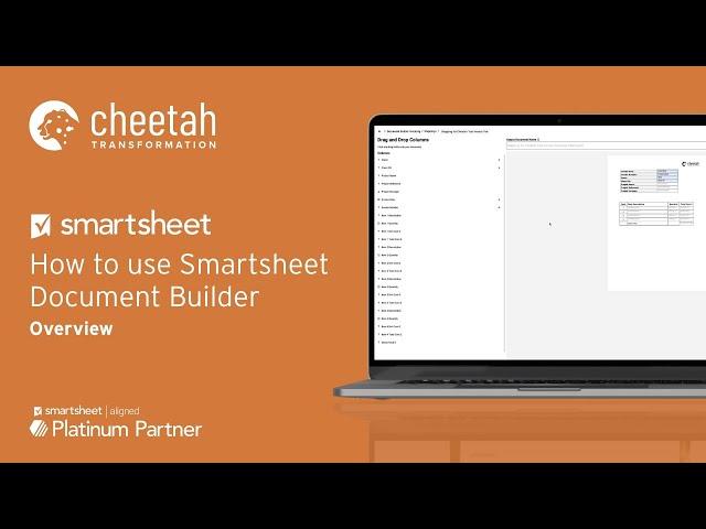 How to Use Smartsheet Document Builder [OVERVIEW]