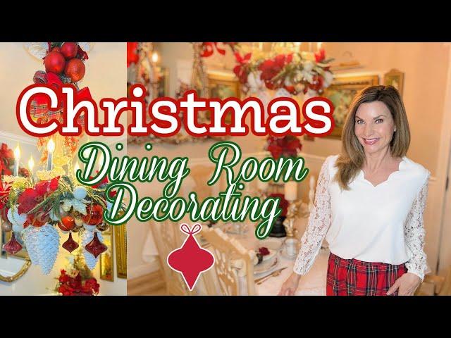 NEW!! DIY CHRISTMAS DINING ROOM DECORATING~ChandelierI Love Christmas ep 31 Olivia's Romantic Home