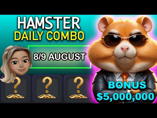 Hamster Kombat Daily Combo Bonus 5M Coins Today 8th AUGUST to 9th AUGUST