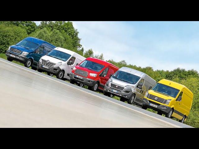 Ford Transit vs Mercedes Sprinter vs VW Crafter  vs Fiat Ducato vs  |Van ADAS Test & BRAKE Test