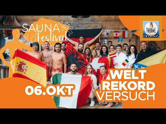 THERME ERDING Sauna Weltrekord Versuch