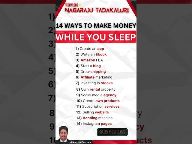 14 Ways To Make Money While You Sleep