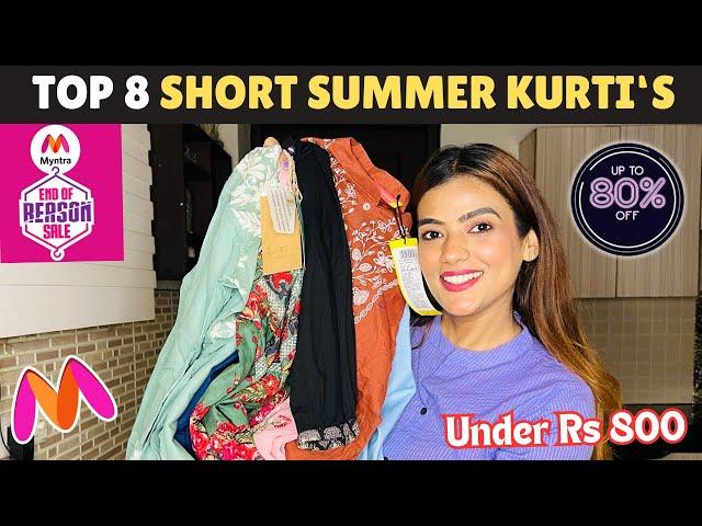 BEST SHORT KURTIS FROM MYNTRA, TRY-ON HAUL #myntra #myntrakurtasethaul #myntrafinds #wishlinked