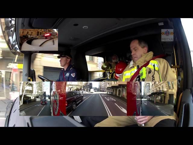 Ride-along aboard the Fire and Rescue NSW, City of Sydney Flyer