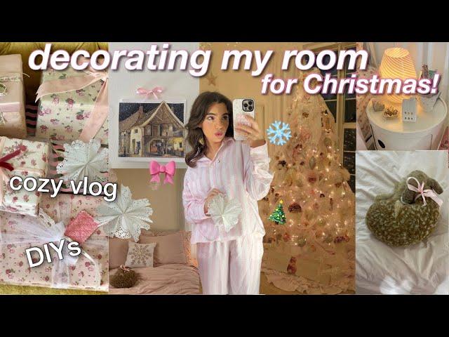 HOLIDAY VLOG & DECORATING MY ROOM FOR XMAS! ️ cozy winter vlog