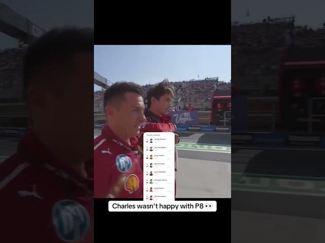 Charles Leclerc's reaction to qualifying P8 in Canada 