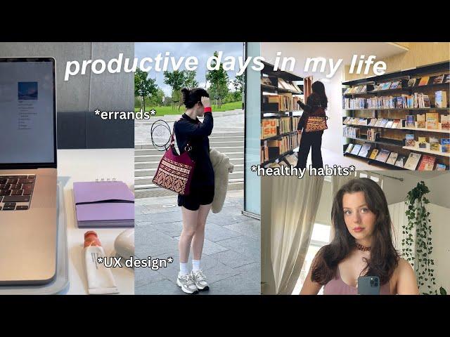 PRODUCTIVE VLOG | working from the library, coffee shops, gym with friends