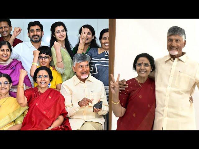 Chandrababu Naidu Nara Lokesh And Family Celebrates Grand Victory Of Andhra Pradesh Elections