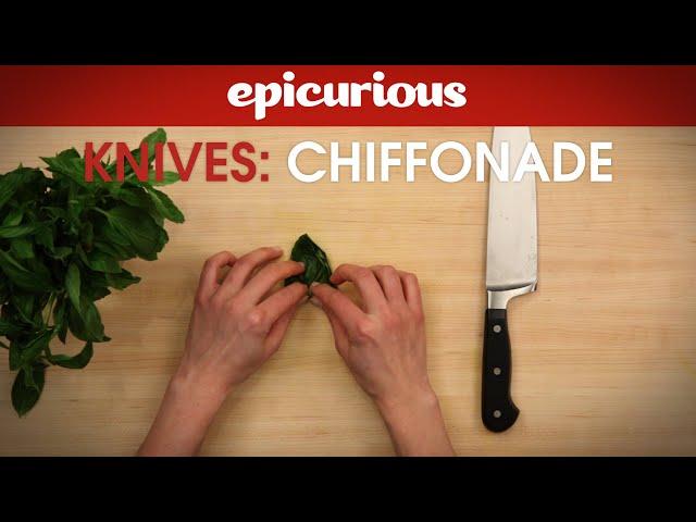 How to Chiffonade or Cut Basil - Epicurious Essentials: How To Kitchen Tips - Knives