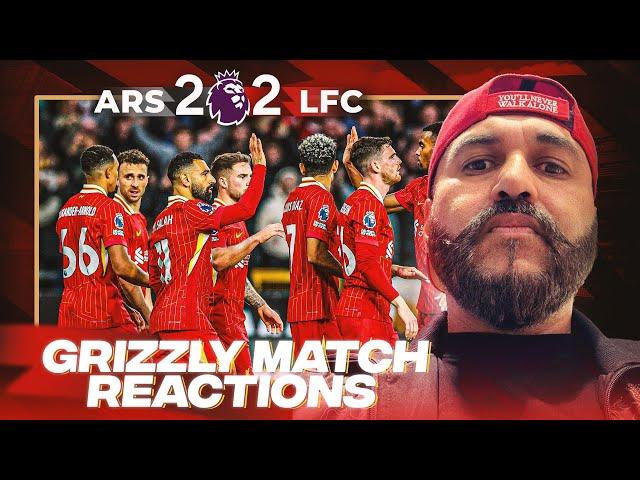 GRIZZLY MATCH REACTION|| Arsenal 2 Liverpool 2 ||