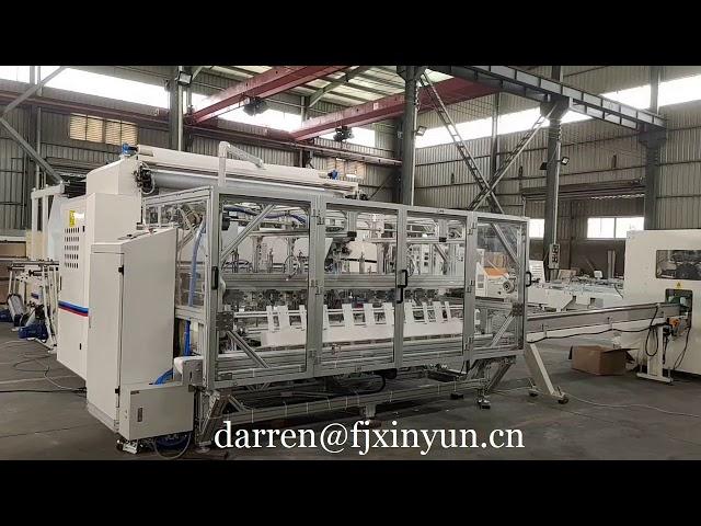 Automatic counting facial tissue machine production line