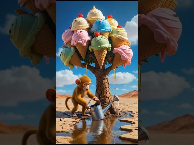 “Monkey Grows Ice Cream for Everyone  | Funny & Magical Cartoon Story”