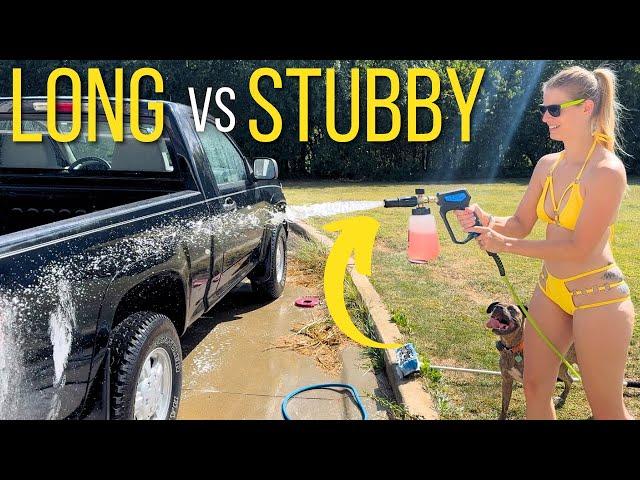 Comparing Long vs Stubby Pressure Washer Wands (Foam Cannon)