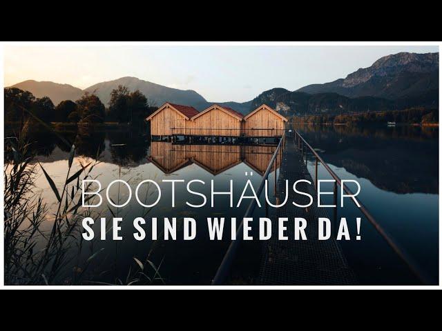 Landschaftsfotografie am Kochelsee (Neue Bootshäuser zum Sonnenaufgang)