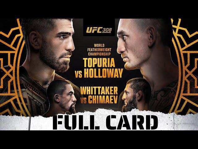 UFC 308 - Topuria vs. Holloway Full Card Preview & Predictions