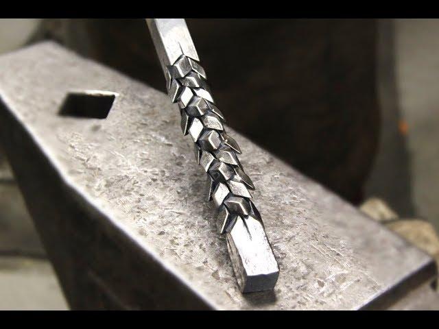 Forging. Forged Dragon Scales. Blacksmith.Dragon scale forging