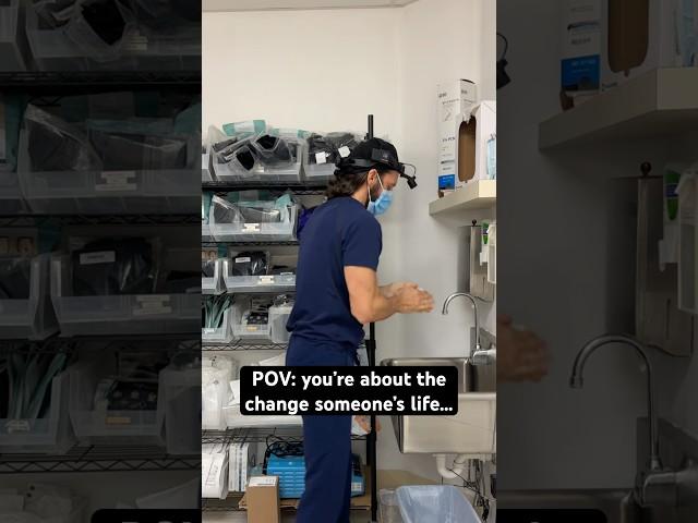 Scrubbing in with Dr. Rossi on surgery day  #pov #plasticsurgeon #bts #surgeryday