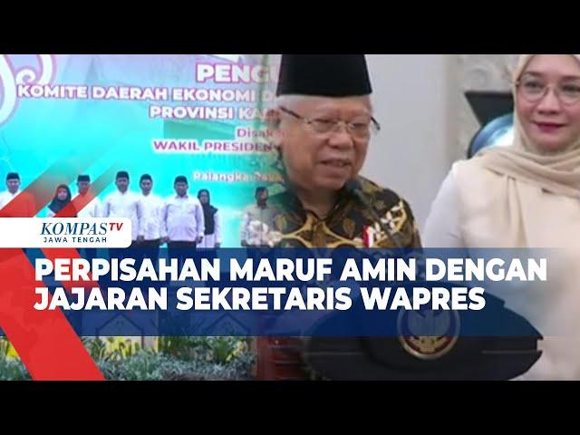 Perpisahan Maruf Amin dengan Jajaran Sekretaris Wapres