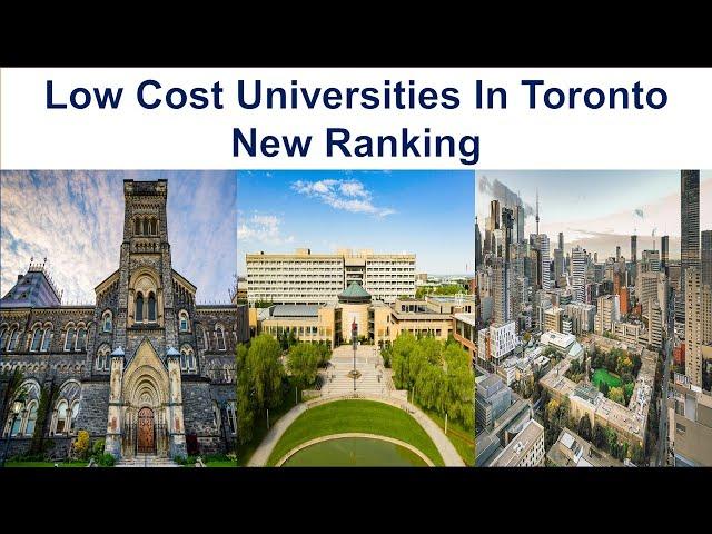 LOW COST UNIVERSITIES IN TORONTO NEW RANKING