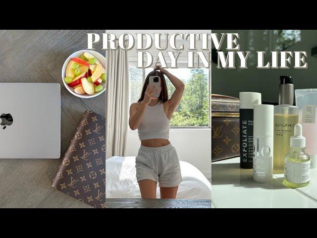 PRODUCTIVE DAY | how I plan/planning tips, closet reorganize, nighttime skincare & unwind with me!