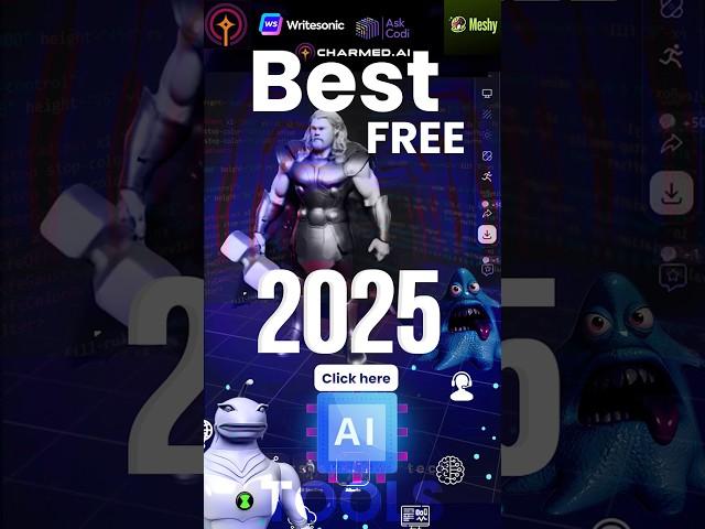 Best FREE 2025 Ai Tools  #ai #aitools #2025 #software #new #free #editor #coding #gaming #newyear