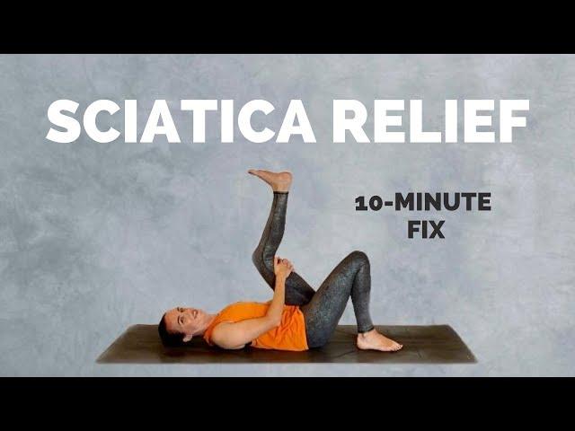 Yoga for Sciatica Pain Relief - 10 Min Stretches and Exercises to help you feel better!