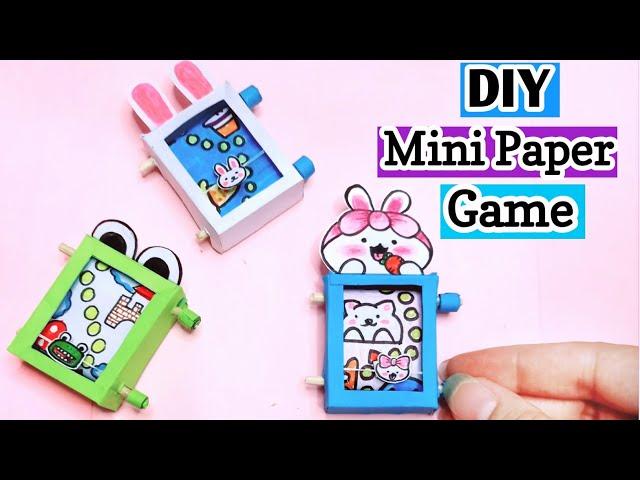 How to make cute miniature game from paper / Easy paper game / DIY paper game / mini game console