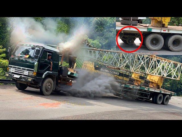 Truck Made in Japan Gets Tired of Going Up a Hill