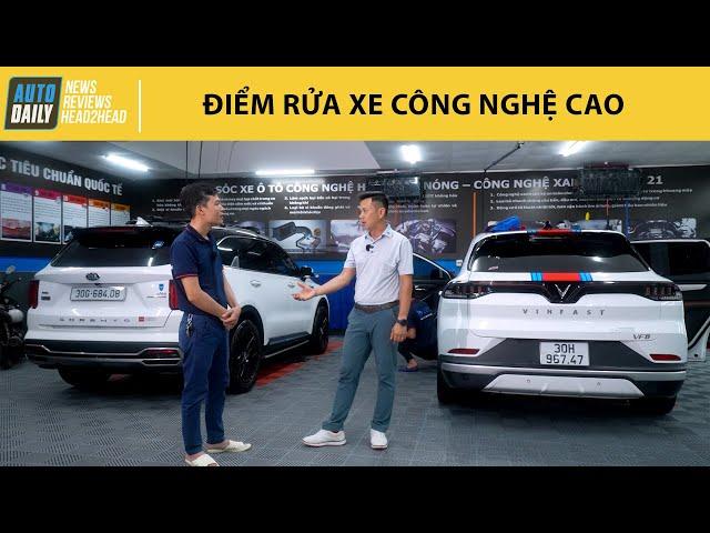 Lê Hùng đưa VinFast VF 8 và Sorento đi rửa xe công nghệ cao - Chăm sóc thế này thì "vợ 2" luôn mới!