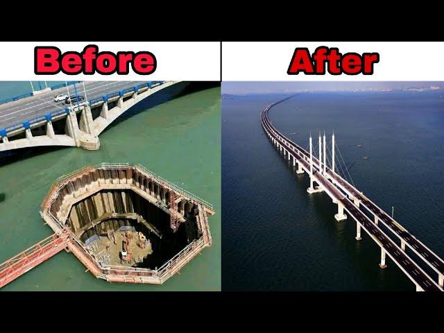 How bridges are built in the sea over water