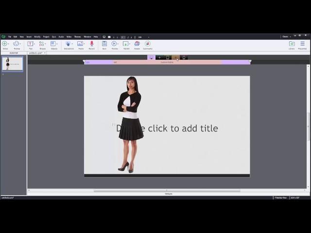 Starting a project in Adobe Captivate 9