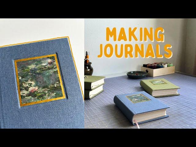 making journals with claude monet paintings, peaceful and quiet music