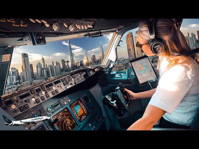 BOEING 737 Stunning LANDING DUBAI Airport RWY30L | Cockpit View | Life Of An Airline Pilot