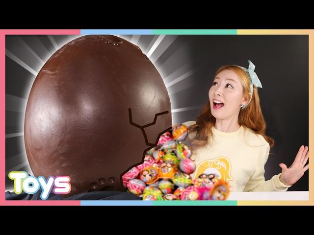 Ellie's big Valentine's Day Chocolate Surprise Egg alkkagi play | CarrieAndToys