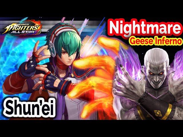 The Most Wanted KOF XV Fighters - XV Shun'ei Vs Inferno Nightmare Geese in KOF Allstars