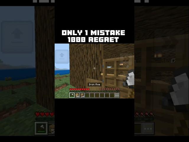 only 1 mistake 1000 regret.      #trending #minecraft #memes #algorithm #1millionviews #viralvideo