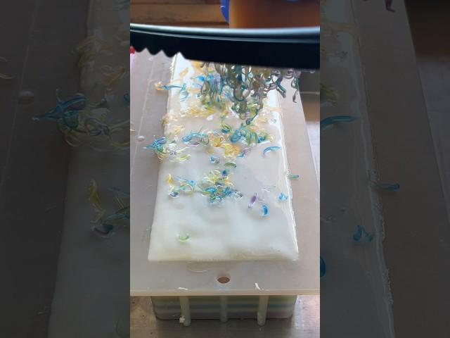 This #cakegate soap is a DISASTER  #cake #soap #soapmaker #rainbow #soapmaking #smallbusiness