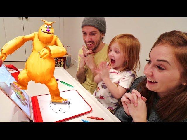 MY PET MONSTER!! Adley has a NEW bedtime routine! Learning Magic to bring art to life with OSMO!