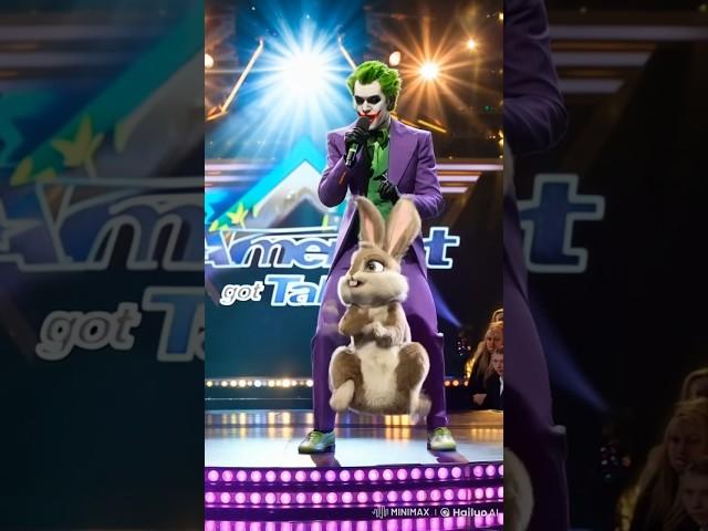 Joker & Adorable Bunny's Dance Stuns front of America's Got Talent Judges #shorts #viralperformance