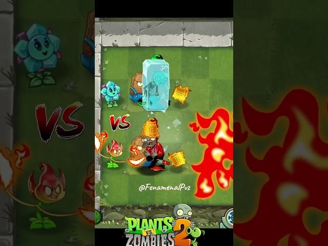 Frost Bonnet vs Blaze Leaf vs Team Zombie #PvZ# _plantsvszombies2