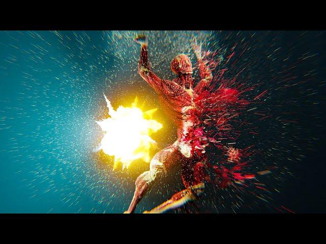 HUMAN BODY vs UNDERWATER-EXPLOSION animation