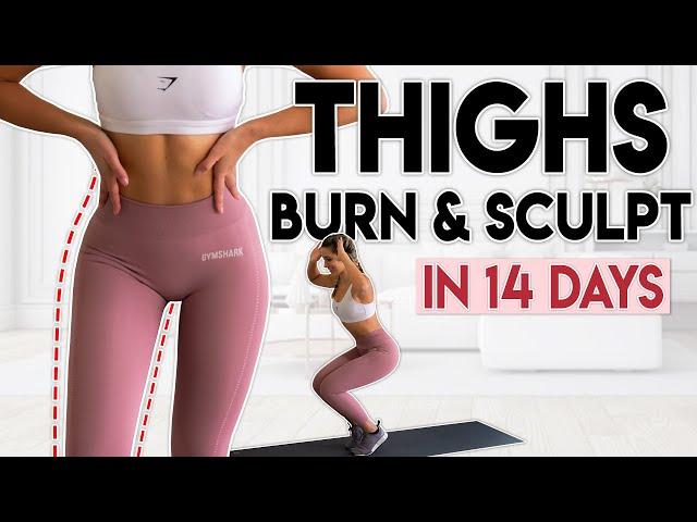 THIGHS BURN & SCULPT in 14 Days | 5 minute Home Workout