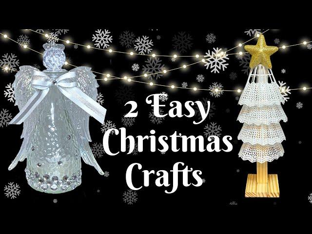 Easy Christmas Craft | Dollar Tree Glass Bottle Angel | Dollar Tree Christmas Crafts