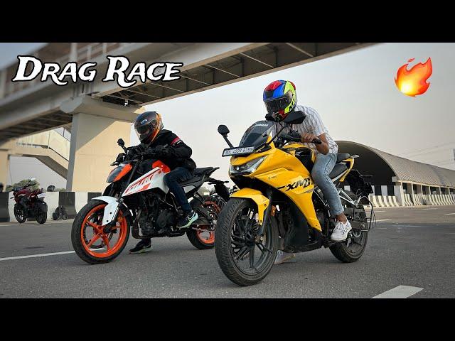 Hero Karizma Xmr 210 Vs Duke 250 Drag Race: ये तो सोचा ही नहीं था  !! Duke 250 and karizma race !